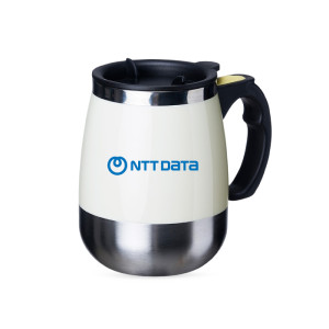 Caneca Branca com Misturador de Bebida -  NTTDATA Company Store