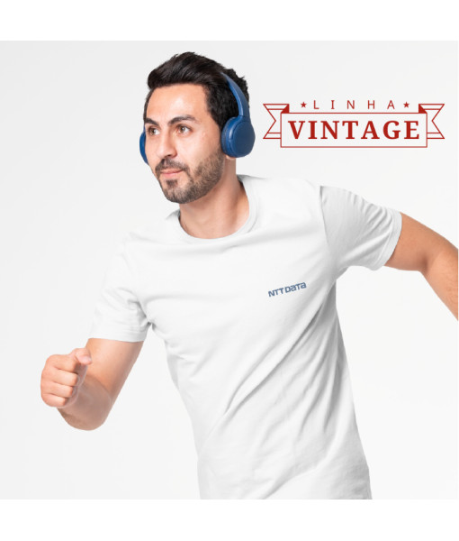 Camiseta Vintage Dry Fit - Branca - NTTDATA Company Store