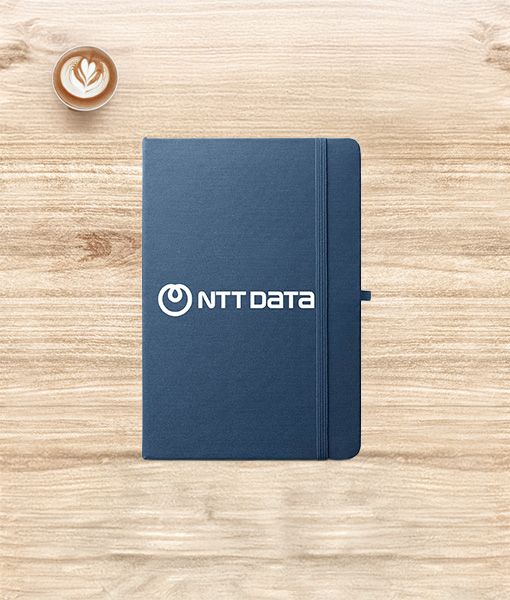 Caderno Capa Dura Azul- NTTDATA Company Store